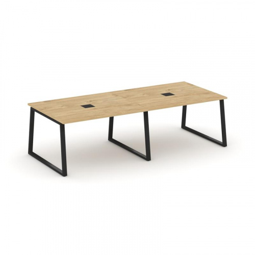 Style Project Стол переговорный SN-6T1.SPRG-044 Акация Лорка/Металл Антрацит/Заглушка Металл Антраци фото 2
