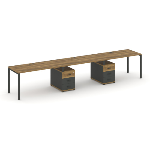 Бенч-система на 3 места с 2 опорными тумбами Concept CN.ORS-336