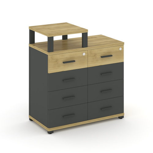 Тумба приставная c 8 ящиками и надставкой Concept CN.TSP-014 A