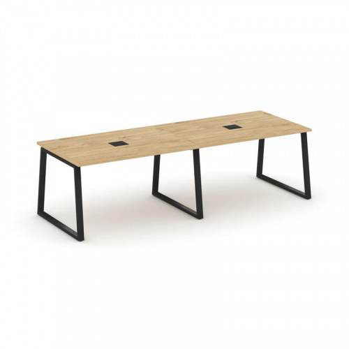 Style Project Стол переговорный SN-6T1.SPRG-014 Акация Лорка/Металл Антрацит/Заглушка Металл Антраци фото 2 Style Project Стол переговорный SN-6T1.SPRG-014 Акация Лорка/Металл Антрацит/Заглушка Металл Антраци фото 2