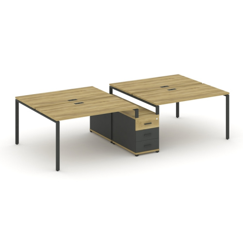 Бенч-система на 4 места с опорной тумбой Concept CN.DRS-309 фото 4