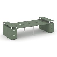 Бенч-система на 4 места с 2 опорными тумбами Concept CN.DRS-448