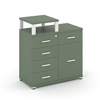 Тумба приставная с 5 ящиками Concept CN.TSP-017 W