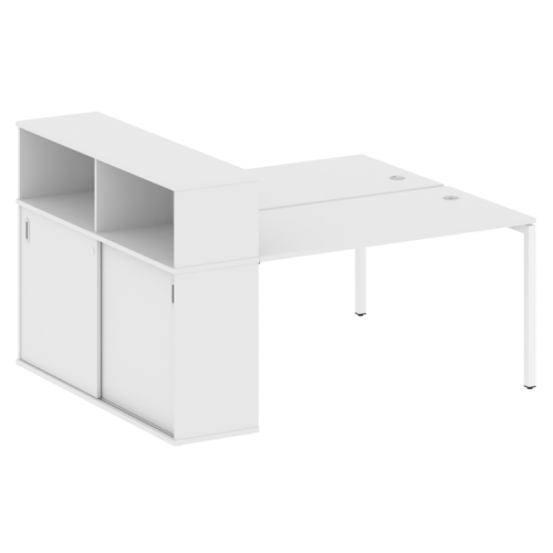 Бенч-система с шкафом-купе на П-обр. м/к Metal System Quattro 40БП.РС-СШК-2.3 фото 12