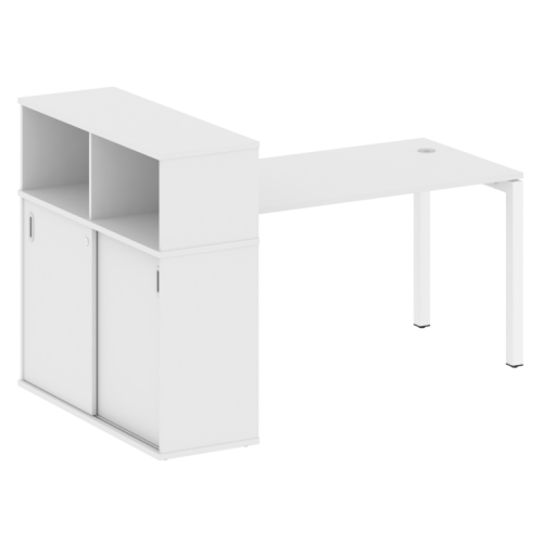Стол офисный с шкафом-купе на П-обр. м/к Metal System Quattro 50БП.РС-СШК-3.3 фото 14