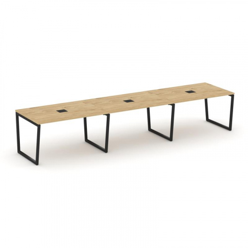 Style Project Стол переговорный SN-4T2.SPRG-024 Акация Лорка/Металл Антрацит/Заглушка Металл Антраци