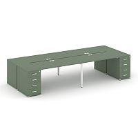 Бенч-система на 4 места с 2 опорными тумбами Concept CN.DRS-426