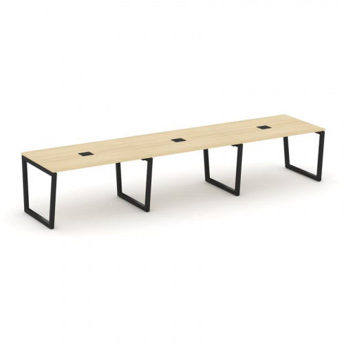 Style Project Стол переговорный SN-5T2.SPRG-024 Акация Лорка/Металл Антрацит/Заглушка Металл Антраци фото 6