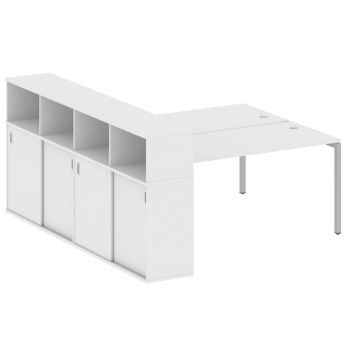 Бенч-система с шкафом-купе на П-обр. м/к Metal System Quattro 40БП.РС-СШК-4.4 фото 4