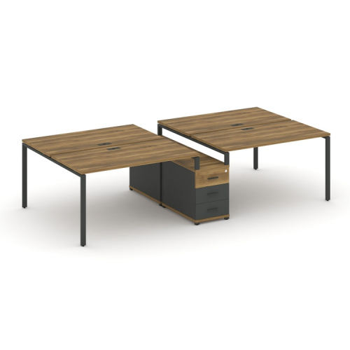 Бенч-система на 4 места с опорной тумбой Concept CN.DRS-309