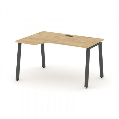 Style Project Стол рабочий эргоном. SN-6A.SPA-001(L) Антрацит/Металл Белый 1380*600/980*750 фото 20