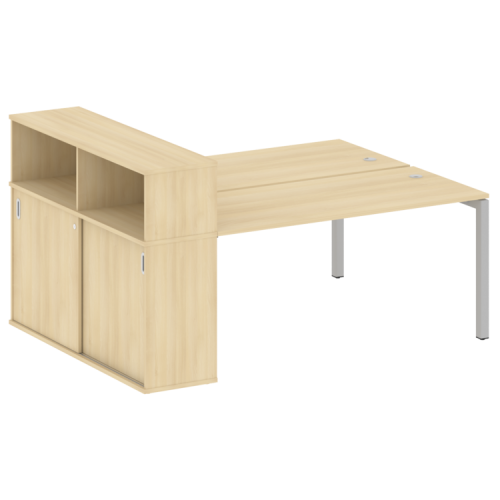 Бенч-система с шкафом-купе на П-обр. м/к Metal System Quattro 50БП.РС-СШК-2.4 фото 11