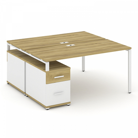 Бенч-система на 2 места с опорной тумбой Concept CN.DRS-308