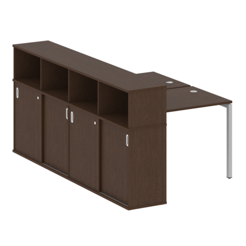 Бенч-система с шкафом-купе на П-обр. м/к Metal System Quattro 40БП.РС-СШК-4.1 фото 11