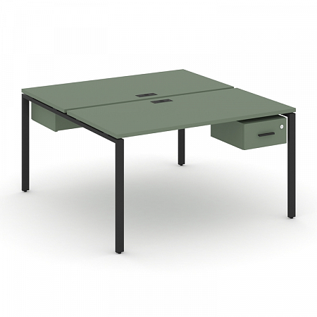 Бенч-система на 2 места с подвесными тумбами Concept CN.DRS-112