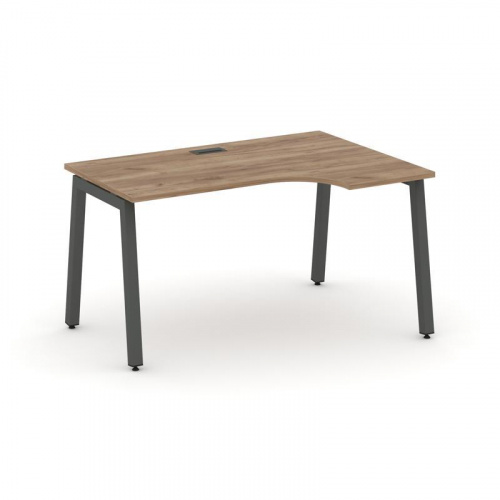 Style Project Стол рабочий эргоном. SN-5A.SPA-021(R) Тиквуд Светлый/Металл Антрацит 1380*800/980*750 фото 23