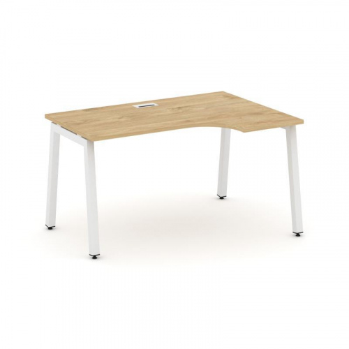 Style Project Стол рабочий эргоном. SN-5A.SPA-021(R) Тиквуд Светлый/Металл Антрацит 1380*800/980*750 фото 19