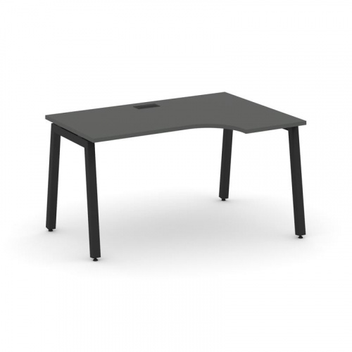 Style Project Стол рабочий эргоном. SN-5A.SPA-021(R) Тиквуд Светлый/Металл Антрацит 1380*800/980*750 фото 10