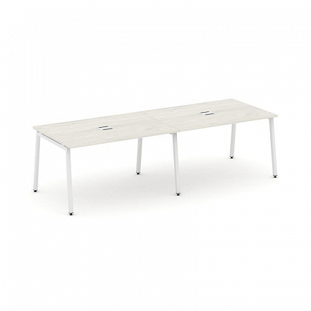 Style Project Стол переговорный SN-4A.SPRG-012 Дуб Наварра/Металл Белый 2360*980*750