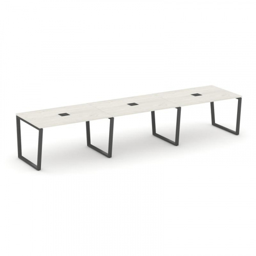 Style Project Стол переговорный SN-6T2.SPRG-022 Акация Лорка/Металл Антрацит/Заглушка Металл Антраци фото 24