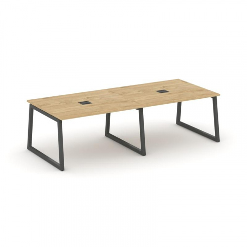 Style Project Стол переговорный SN-5T1.SPRG-042 Акация Лорка/Металл Антрацит/Заглушка Металл Антраци фото 8