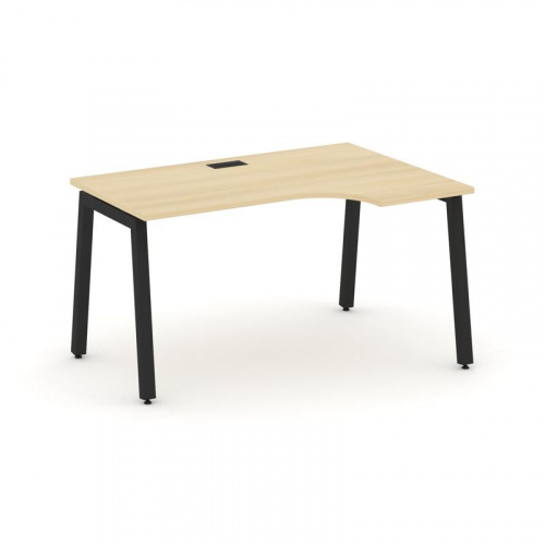 Style Project Стол рабочий эргоном. SN-5A.SPA-021(R) Тиквуд Светлый/Металл Антрацит 1380*800/980*750