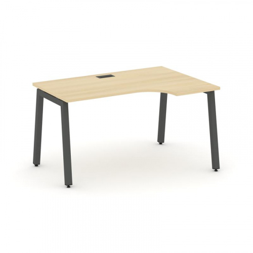 Style Project Стол рабочий эргоном. SN-5A.SPA-021(R) Тиквуд Светлый/Металл Антрацит 1380*800/980*750 фото 17