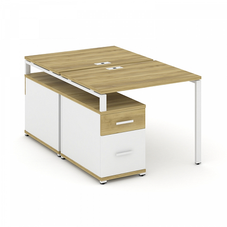 Бенч-система на 2 места с опорной тумбой Concept CN.DRS-305