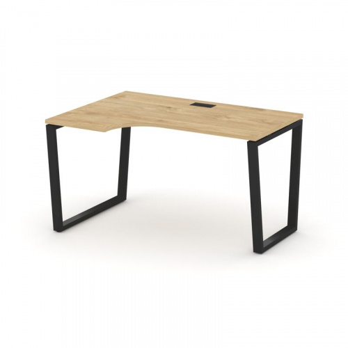 Style Project Стол рабочий эргоном. SN-6T2.SPA-001(L) Акация Лорка/Металл Антрацит/Заглушка Пластик Style Project Стол рабочий эргоном. SN-6T2.SPA-001(L) Акация Лорка/Металл Антрацит/Заглушка Пластик