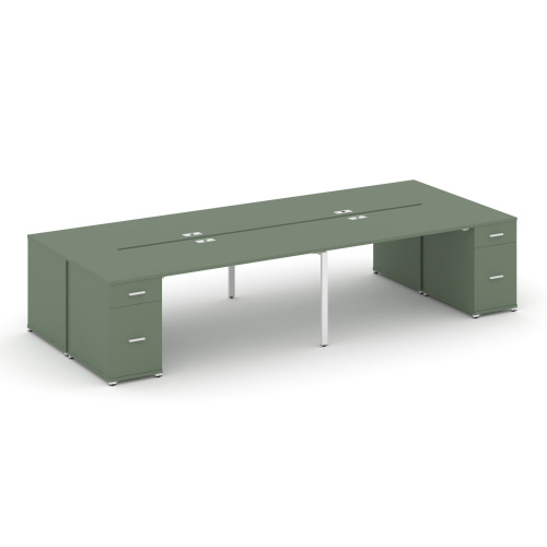 Бенч-система на 4 места с 2 опорными тумбами Concept CN.DRS-429