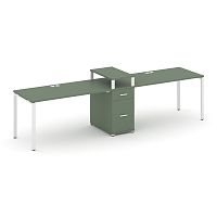 Бенч-система на 2 места с 1 опорной тумбой Concept CN.ORS-424