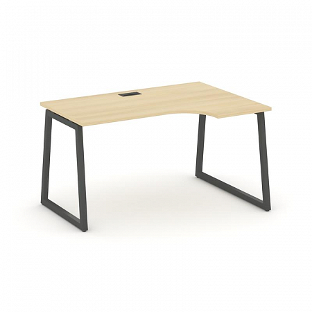 Style Project Стол рабочий эргоном. SN-4T1.SPA-022(R) Акация Лорка/Металл Антрацит/Заглушка Пластик