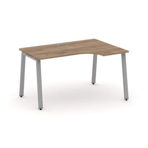 Style Project Стол рабочий эргоном. SN-6A.SPA-022(R) Антрацит/Металл Белый 1580*800/980*750 фото 2