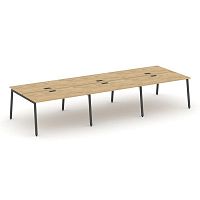 Style Project Рабочая станция 2-х сторон. SN-4A.DRS-061 Тиквуд Светлый/Металл Антрацит 2940*1232*750