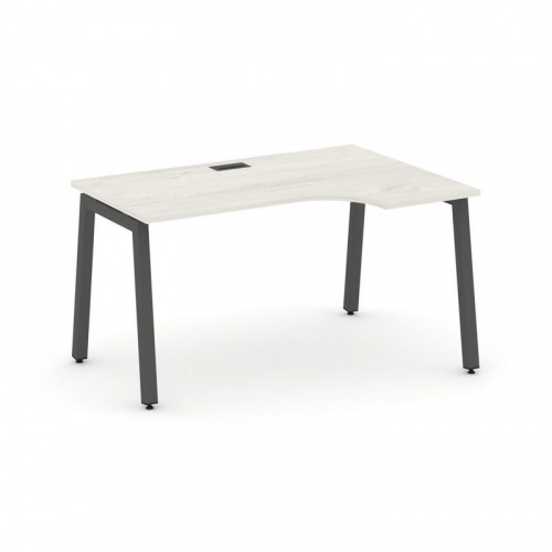 Style Project Стол рабочий эргоном. SN-5A.SPA-021(R) Тиквуд Светлый/Металл Антрацит 1380*800/980*750 фото 15
