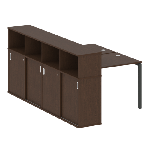 Бенч-система с шкафом-купе на П-обр. м/к Metal System Quattro 40БП.РС-СШК-4.1 фото 9