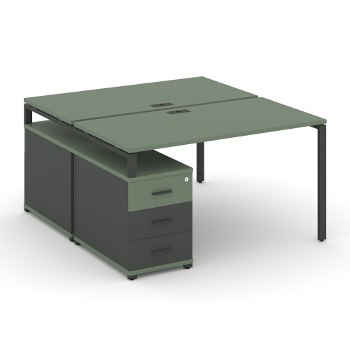 Бенч-система на 2 места с опорной тумбой Concept CN.DRS-302 фото 2