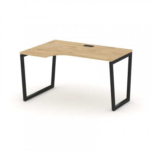 Style Project Стол рабочий эргоном. SN-4T2.SPA-011(L) Акация Лорка/Металл Антрацит/Заглушка Пластик Style Project Стол рабочий эргоном. SN-4T2.SPA-011(L) Акация Лорка/Металл Антрацит/Заглушка Пластик