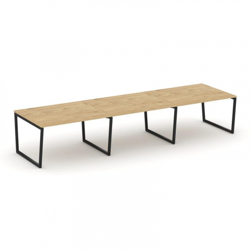 Style Project Стол переговорный SN-4T2.SPRG-052.3 Акация Лорка/Металл Антрацит 3540*1180*750