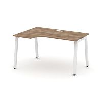 Style Project Стол рабочий эргоном. SN-5A.SPA-021(L) Дуб Табак/Металл Белый 1380*800/980*750