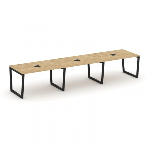 Style Project Стол переговорный SN-5T2.SPRG-024 Акация Лорка/Металл Антрацит/Заглушка Металл Антраци