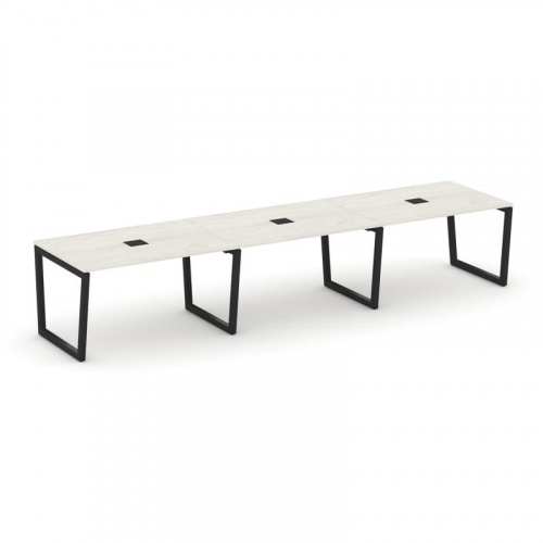 Style Project Стол переговорный SN-5T2.SPRG-024 Акация Лорка/Металл Антрацит/Заглушка Металл Антраци фото 8