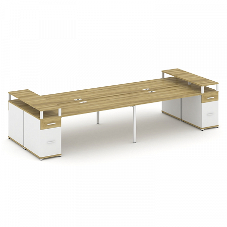 Бенч-система на 4 места с 2 опорными тумбами Concept CN.DRS-448