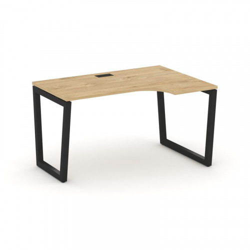 Style Project Стол рабочий эргоном. SN-5T2.SPA-001(R) Акация Лорка/Металл Антрацит/Заглушка Пластик Style Project Стол рабочий эргоном. SN-5T2.SPA-001(R) Акация Лорка/Металл Антрацит/Заглушка Пластик