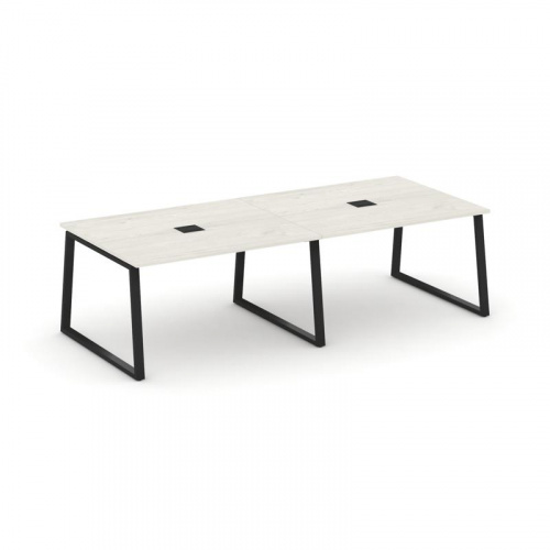 Style Project Стол переговорный SN-6T1.SPRG-044 Акация Лорка/Металл Антрацит/Заглушка Металл Антраци фото 5