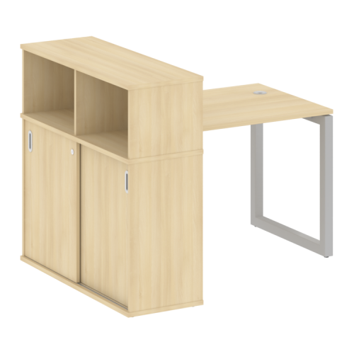Стол офисный с шкафом-купе на О-обр. м/к Metal System Quattro 50БО.РС-СШК-3.1 фото 4