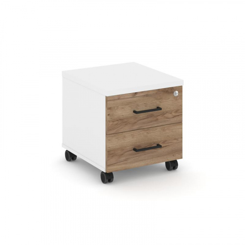 Style Project Тумба мобильная усил. колеса SN.TMU-001 Дуб Наварра/Черный Ручки 416*460*437 фото 2