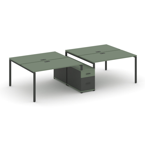 Бенч-система на 4 места с опорной тумбой Concept CN.DRS-314 фото 2