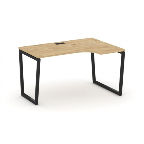 Style Project Стол рабочий эргоном. SN-4T2.SPA-021(R) Акация Лорка/Металл Антрацит/Заглушка Пластик Style Project Стол рабочий эргоном. SN-4T2.SPA-021(R) Акация Лорка/Металл Антрацит/Заглушка Пластик