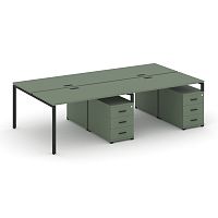 Бенч-система на 4 места с 2 опорными тумбами Concept CN.DRS-320